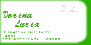 dorina luria business card